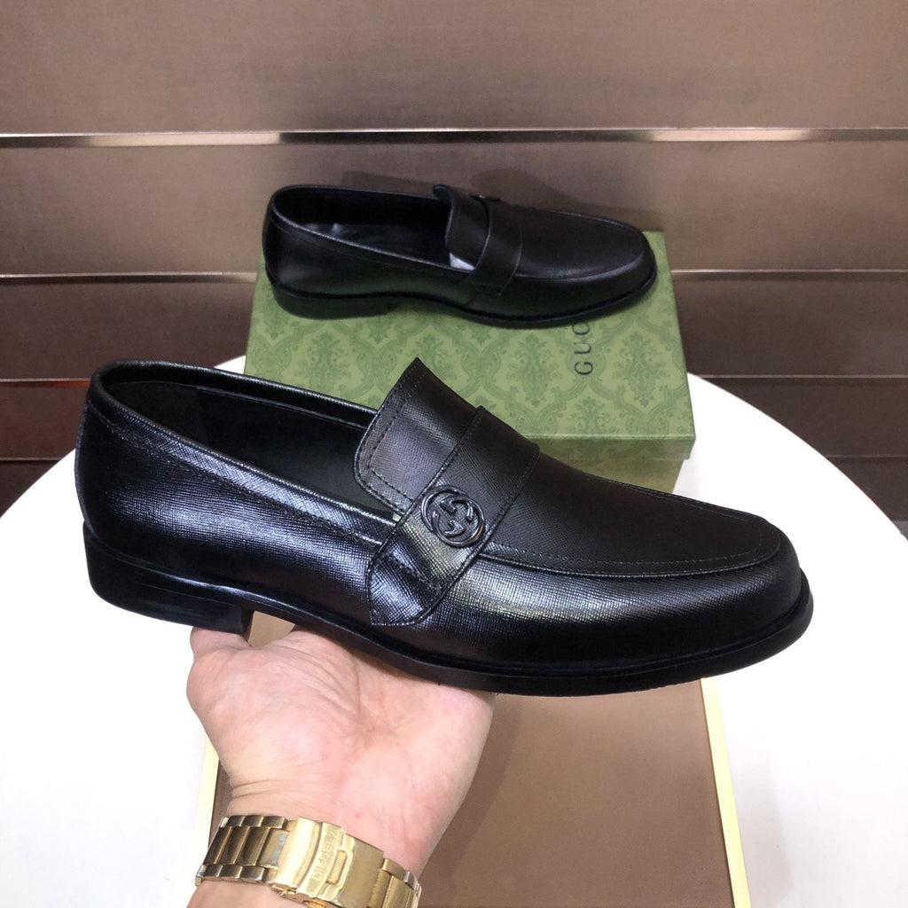 Gucci Black Leather Loafers