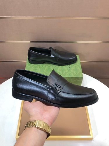 Gucci Black Leather Loafers