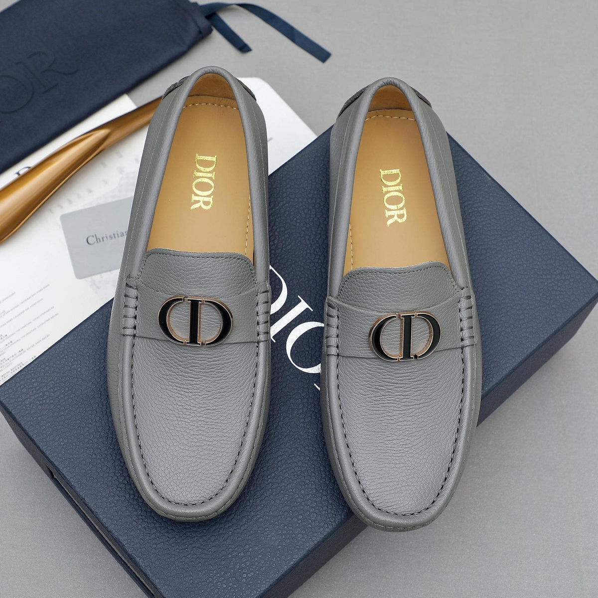 Dior CD Hardware Slip-On Loafers