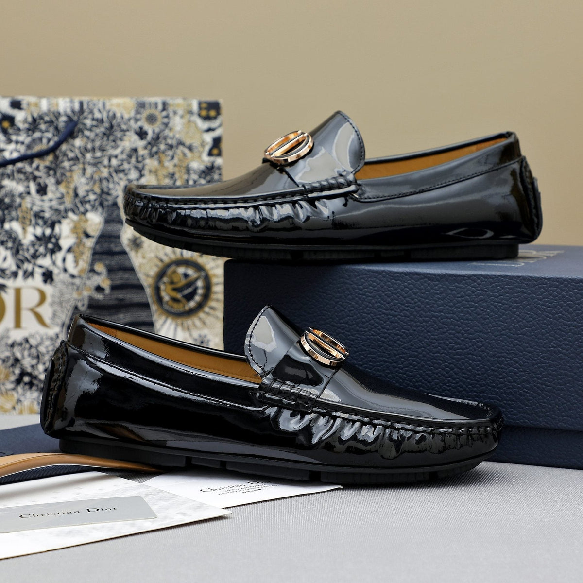 Dior CD Hardware Slip-On Loafers
