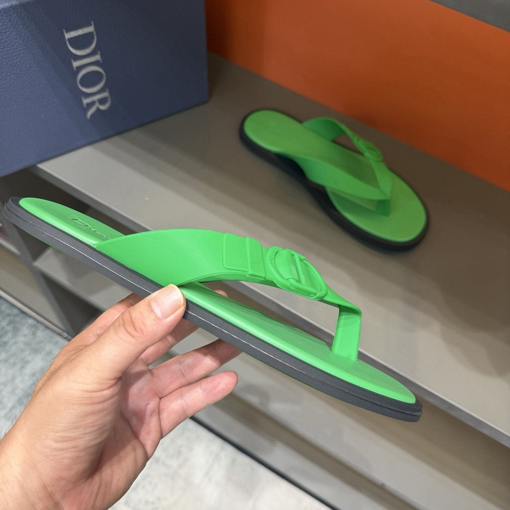 Dior Thong Sandals with Circular Strap Accent
