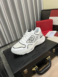Outlined Emblem Low-Top Sneakers
