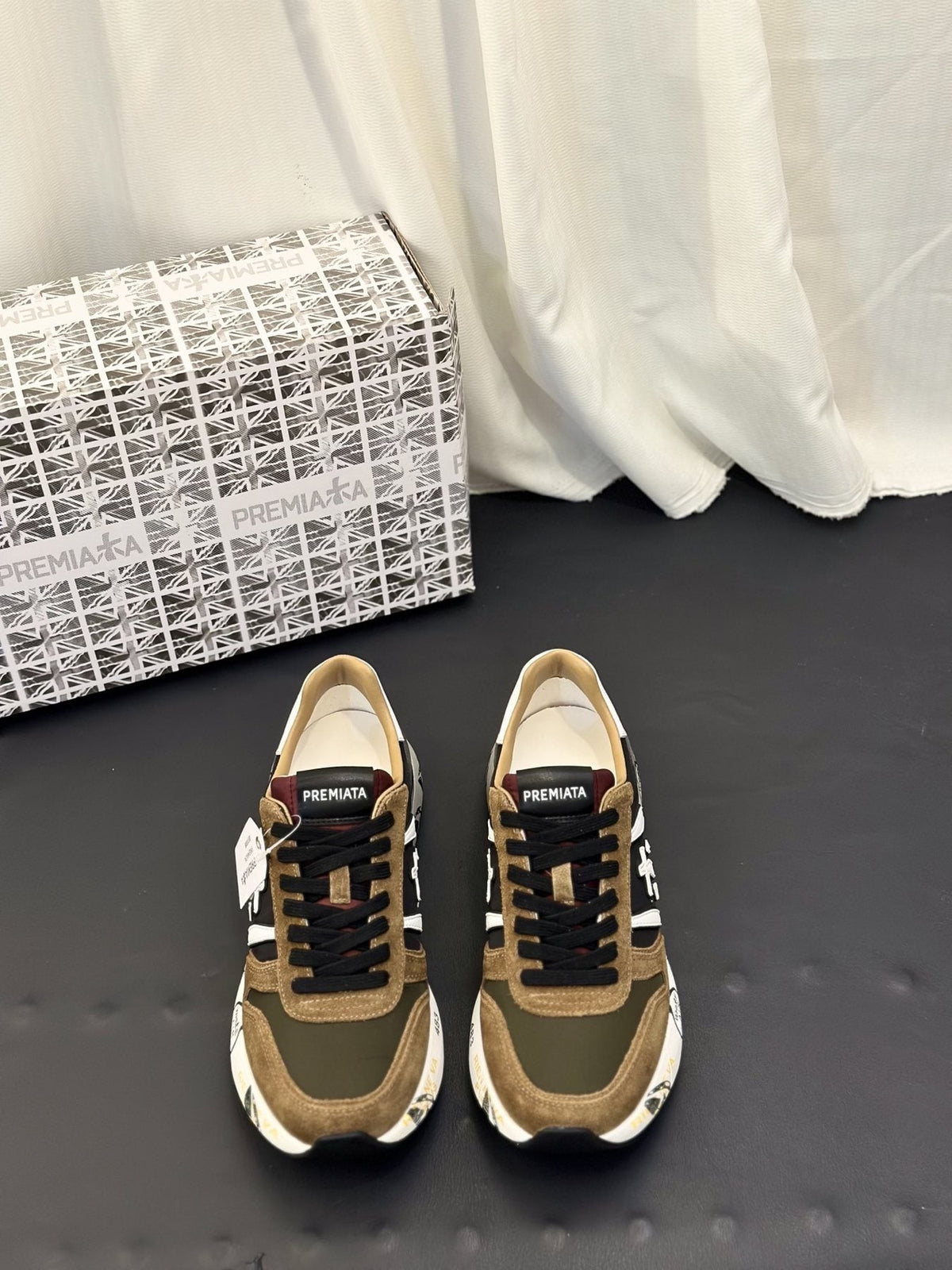 Premiata Men's Graphic Sole Low-Top Sneakers