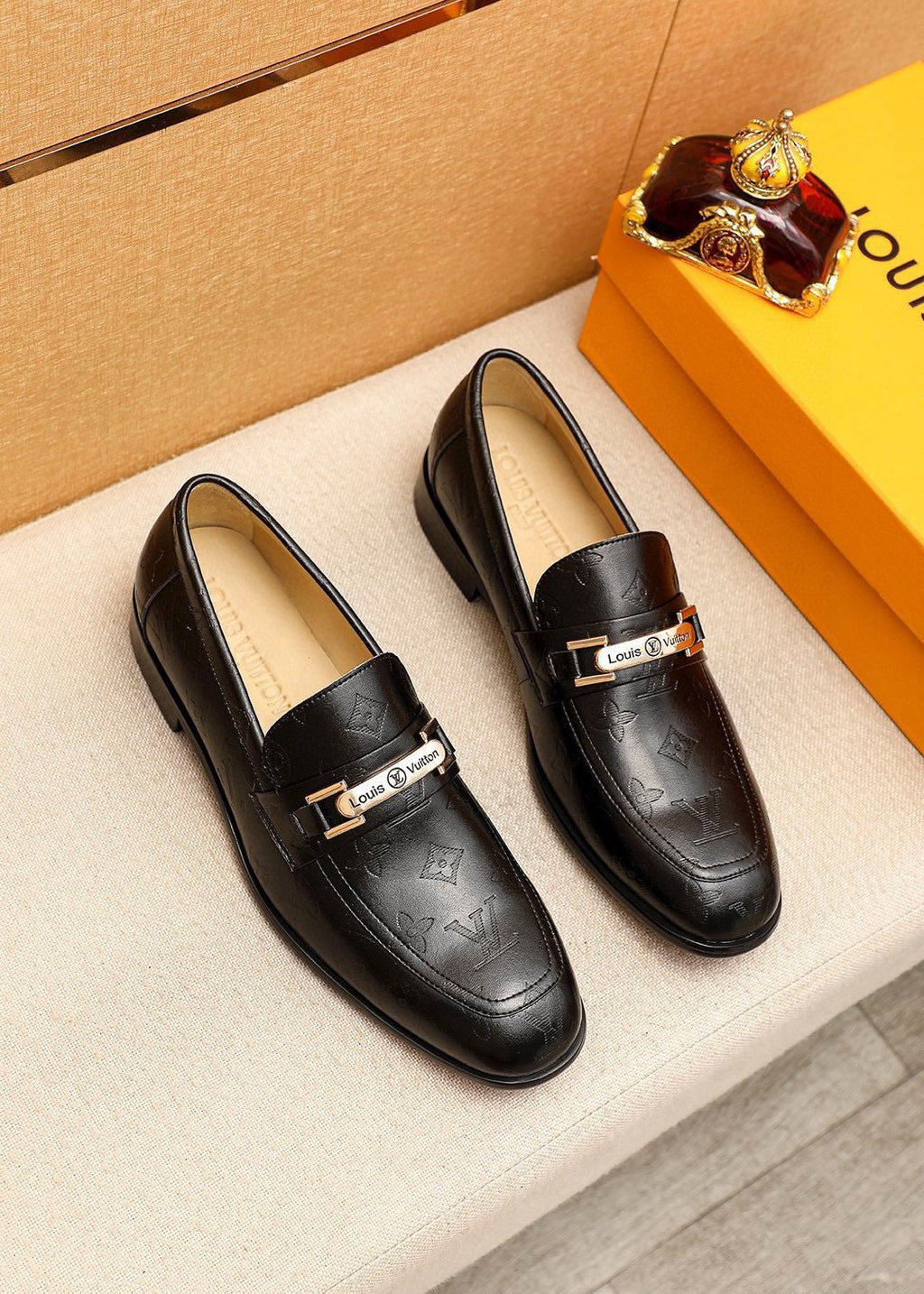 Louis Vuitton Textured Hardware Loafers