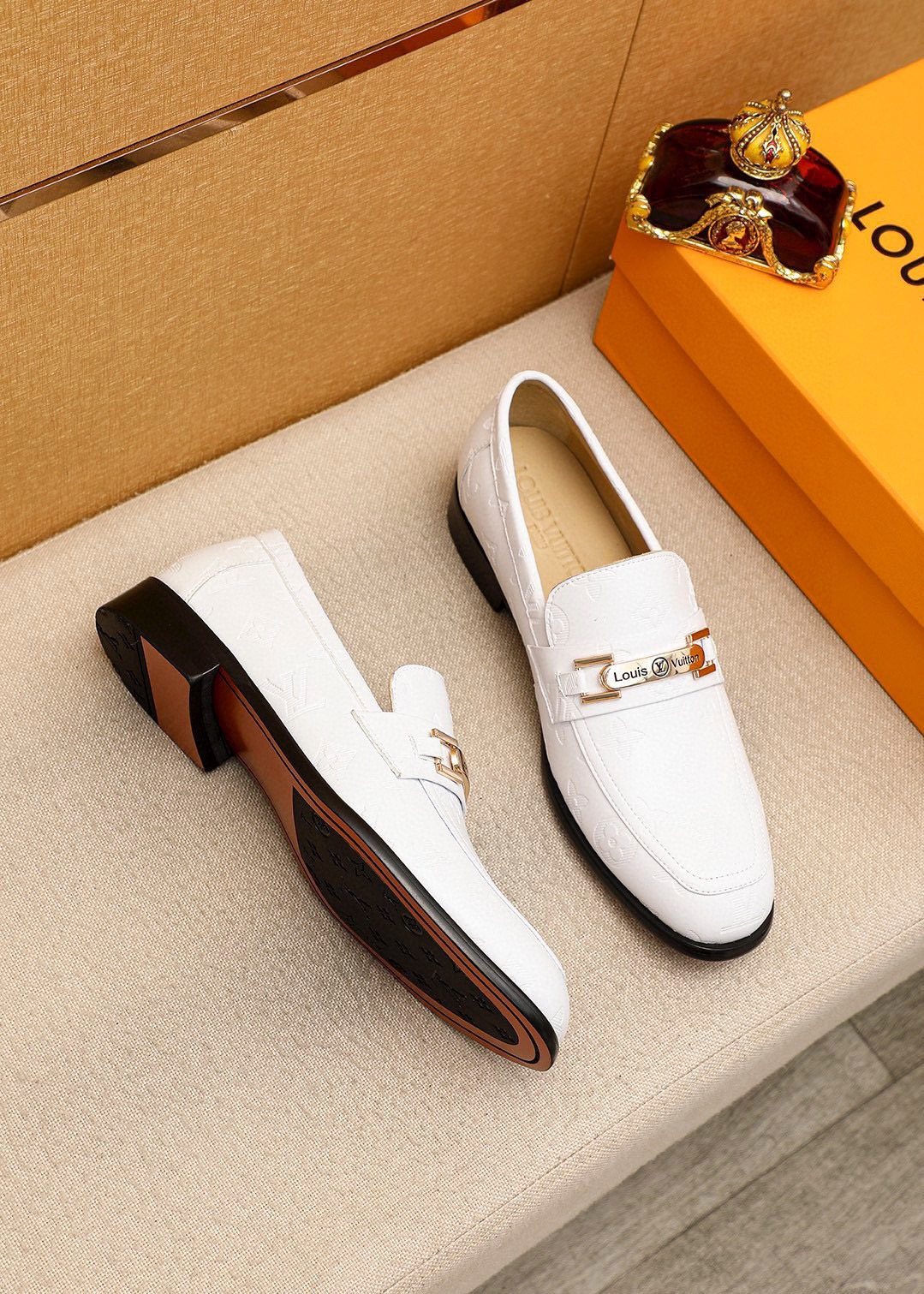Louis Vuitton Textured Hardware Loafers