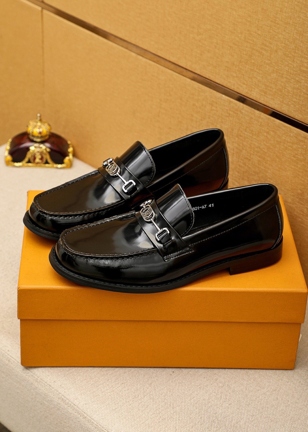 Louis Vuitton Black Leather Buckle Loafers