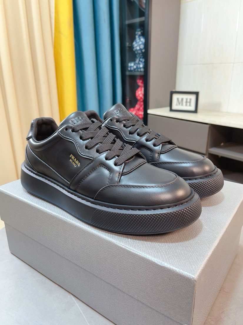 Prada Paneled Low-Top Sneakers