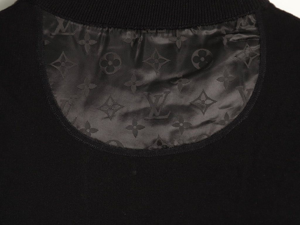 Louis Vuitton Jacquard Panel Short-Sleeve T-Shirt - Black