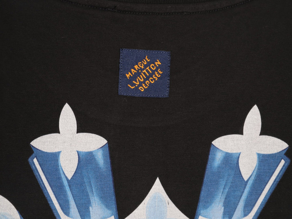 Louis Vuitton Ice-Blue LV Graphic T-Shirt - Black