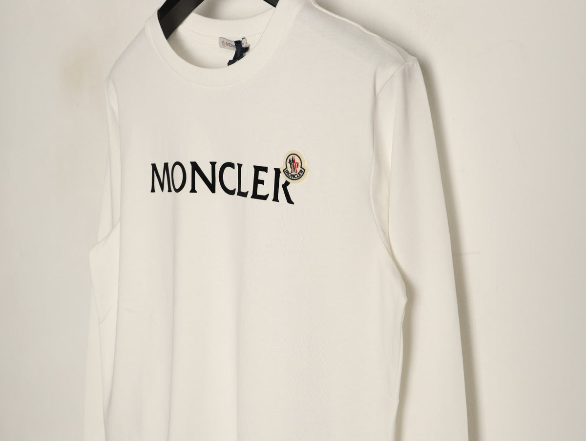Moncler Lettering Long-Sleeve T-Shirt - Cream